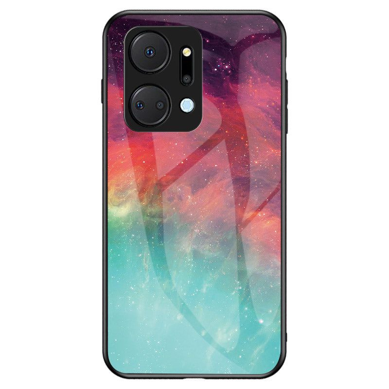 Mobile Phone Case for Honor X7a 5G Starry Sky Pattern Tempered Glass PC TPU Smartphone Cover Mobile Phone Case for Honor X7a 5G Starry Sky Pattern Tempered Glass PC TPU Smartphone Cover